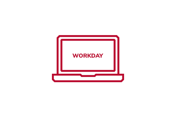 computer icon with text "Workday" on screen