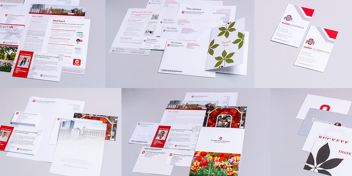 Samples of printed and branded Ohio State products