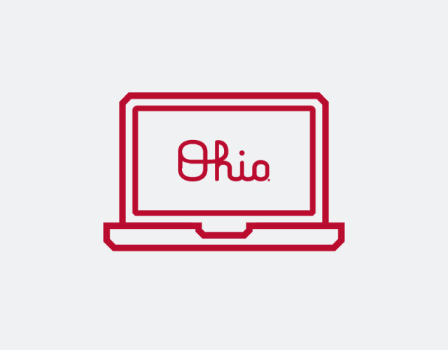 Icon of a laptop with the Script Ohio logo