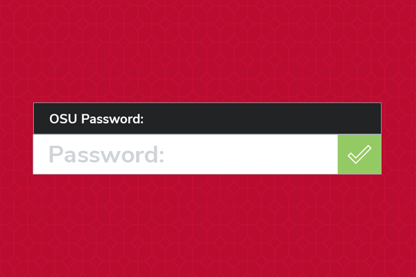 Graphic showing the input field to type your password