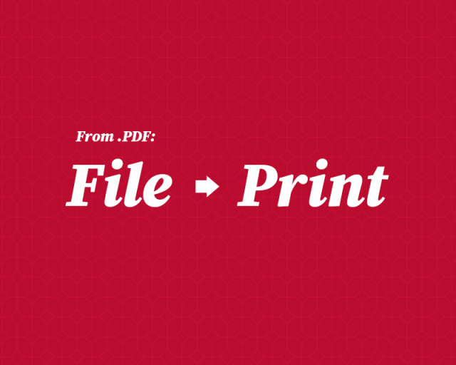 Graphic showing text of File and Print