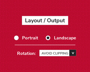 Layout/output step for poster printing